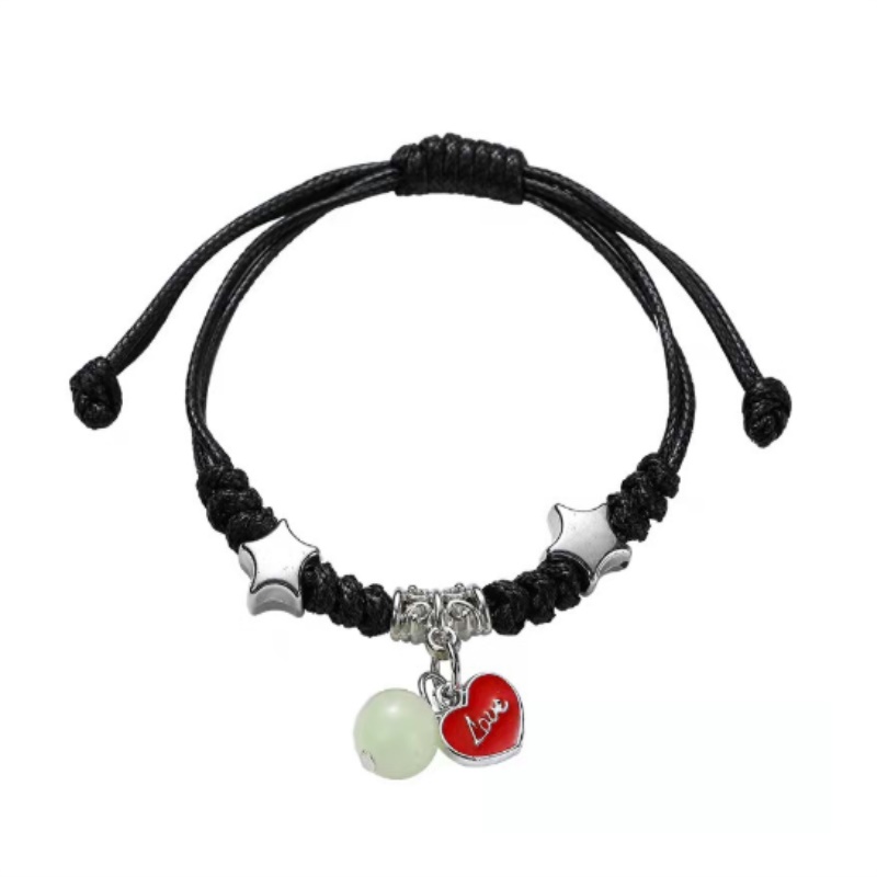 Kette 2023 leuchtende Katze Stern Mond Armband Paar Charme handgefertigt verstellbares Seil passender Freund Armband unendliche Liebe Schmuck Geschenke