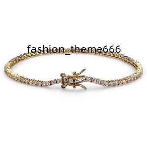 Chaîne 3/4/5/6mm 7/8inch Hommes Iced Out Cut Tennis Cz Bracelet Triple Lock Hiphop 1row Bracelets de luxe chaînes en or pour hommes chaînes en or pour hommes