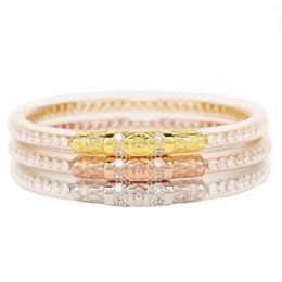 Ketting 3PCSSet Crystal Glitter Siliconen Bracelet Sparkling Fashion Jelly Bangles Present Idee For Women Girls 230512
