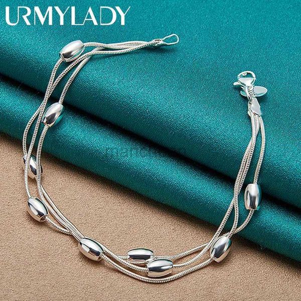 Cadena 925 Pulsera de plata esterlina Diseño de moda de moda Producto de joyas hermosas Bobas de brazalete de boda para mujer de alta calidad 240325