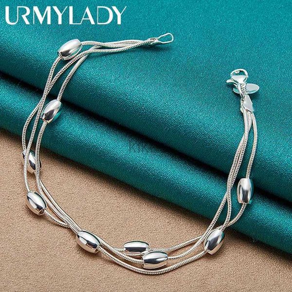 Cadena 925 Pulsera de plata esterlina Diseño de moda de la cadena Producto de joyas hermosas Blas de brazalete de boda para mujer de alta calidad 24325