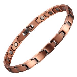 Keten 9995 Pure koperen armband voor vrouwen 3500 Gauss Magnet Magnetische armbanden Bangen Baleven Energy Human Body 230511