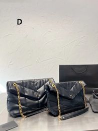 Bolso de cadena, bolso nube, caja plegable gratuita, bolso de hombro, bolso cruzado, bolso de compras de alto valor, billetera de marca de moda de diseñador simple, bolso para teléfono móvil, bolso para lápiz labial 32 CM