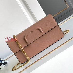 Mini-kettingtas portemonnee Korrelig kalfsleer Kaarthouder Portemonnee Designer Luxe tas Handtas Dames schoudertas Crossbody Enveloptas Clutch Bag 8 kaartsleuven Platte muntzak