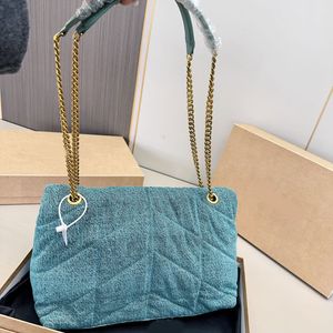 Chaînes Sac Denim Sacs Designer Marque Haute Qualité CrossBody Luxe Mode Épaule Sacs À Main Femmes Lettre Bourse Téléphone Sac Portefeuille Boîte