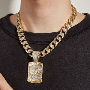 Chaîne gros pendentifs bijoux pour hommes Hip Hop collier de luxe de créateur Bling diamant Lion Animal rappeur 100%
