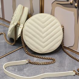 Keten Circulaire Schoudertas Vrouwen Crossbody Tassen Handtas Portemonnee Hardware Brief Kaviaar Koeienhuid Lederen Rits Open Top Kwaliteit Vrouwen Clutch