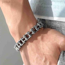 Chain Classic Bracelets Biker Motorcycle Motorcycle Chaîne Bracelets en acier inoxydable Bijoux Décoration Gift d'anniversaire pour hommes Teen D240419