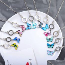 Keten Colorf vlinderarmband schakelketting met knevelsluiting en sluiting voor dames heren modearmbanden sieraden maken Gir Dhgarden Dhwed