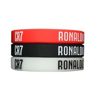 Ketting CR7 Cristiano Ronaldo Siliconen armband Voetbalfans Club Siliconen polsbandje Zwart Wit Kleuren