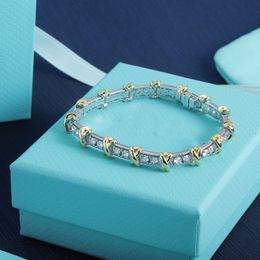 Ketenontwerper Luxurys armbanden voor vrouwen Braw Bracelet Trendy Fashion Elegante reeks kralen feest diamanten sieraden geschenk Groothandel BI