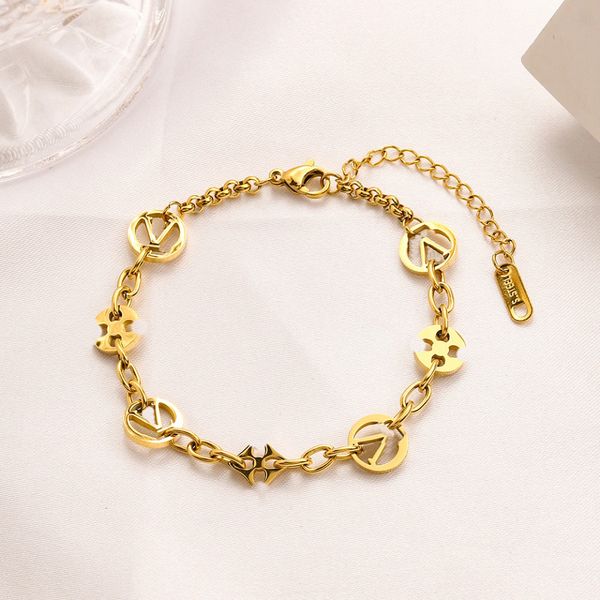 Chain Designer Style Love Chain Bracelets Women Bracelets 18K Gold Plated Lovers Gift Letter Pendant Wristband Cuff Chain Wedding Bracelets Jewelry Wholesale ZG18