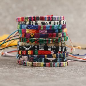 Chaîne Européenne Pulsera Tela Vintage Bohême Tissu Tissé Bracelet pour Hommes Ethnique Népal Tressé Tissu Bracelet Hommes Femmes Bijoux Cadeau 230706