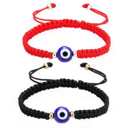 Cadena mal ojo turco mano trenzada cuerda cadena hilo rojo pulsera mujeres hombres 2021 encanto afortunado pulseras ajustables amistad dhkvc