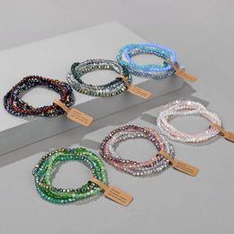 Keten Mode Natuursteen Kralen Armbanden 4 StuksSet Healing Reiki Crystal Quartz Bangle Mannen Energie Meditatie Geschenken 231124