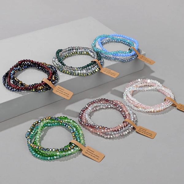 Chaîne de mode Bracelets de perles en pierre naturelle 4PcsSet guérison Reiki cristal Quartz bracelet hommes énergie méditation cadeaux 231124