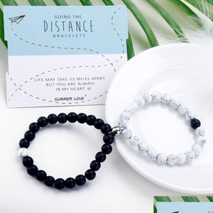 Ketting mode natuursteen strengen armband voor geliefden afstand magneet paar armbanden yoga vriendschap valentijn sieraden cadeau dh9ma
