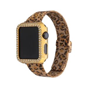 Keten FHX15X van toepassing op Iwatch Apple Watch Milan Thin Belt App Iwatch 4 5 6 7 Roestvrij staal kleine taille luipaardgordel