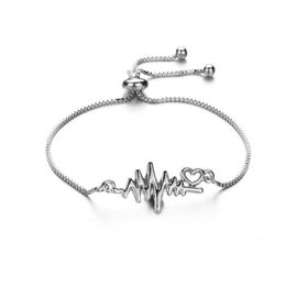 Chaîne filles réglable lien Bracelet Bracelet pour femmes barre or Rose ruban couleur bijoux livraison directe Bracelets