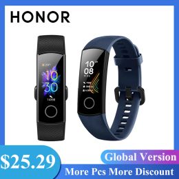 Chaîne Version mondiale Honor Band 5 Bracelet intelligent montre intelligente AMOLED bande intelligente 5 coeur rage ftness sommeil tracker