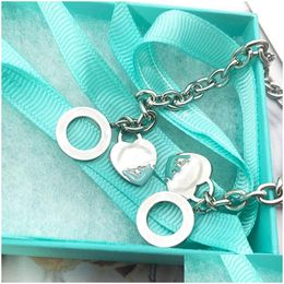 Ketting hart armbanden vrouwen koppelen roestvrijstalen link op handblauw roze groene mode sieraden valentijnsdag cadeau voor vriendin acce dhwyr