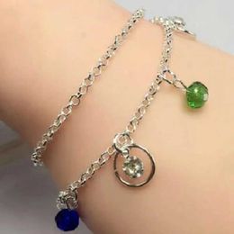 Chaîne japonais et coréen Double chaîne créative perles de cristal colorées