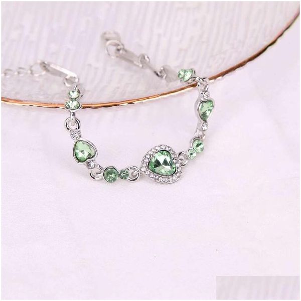 Chaîne bijoux cadeau mode Femmes fl diamant couple constellation océan coeur cristal bracelet gouttes livraison bracelets dhbzy