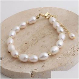 Kette Koreanische Modeschmuck Frauen Natürliche Süßwasser Perle Armband Barock Perlen Armbänder Drop Lieferung Schmuck Armband Dhgarden Dhqk1