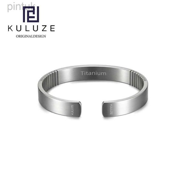 Chaîne Kuluze Titane original Titanium 100% pur titane Golf Bracelet Athletic Men Femmes Bracelet bracelet en forme de manchette en C Fashiongift D240419