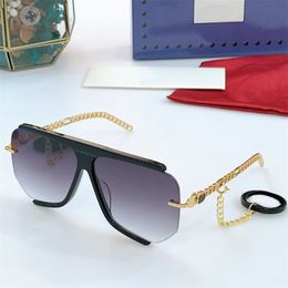 Ketting brief volwassen zonglas UV-bescherming luxe zonnebril vrouwen mannen vierkante eyewear trendy outdoor brillen