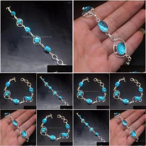 Chain Link Armbanden Verbazingwekkende Fancy Collectie Mystictopaz Kleur Bedels Links Voor Vrouwen 8,5 Inch Hd681 Drop Delivery Sieraden Dh3Jr