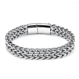 Kettingschakelarmbanden Europese en Amerikaanse persoonlijkheidstrend heren titanium stalen armband sieraden hiphop eenvoudige vlek