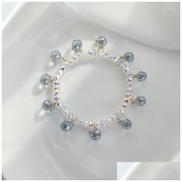 Bracelets de liaison chaîne chatoyant - bracelet en cristal à franges étincelants avec mti-couleur facultatif en direct Boudoir Sen String Drop Deli Dhgjl