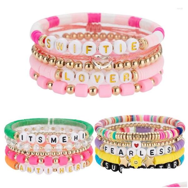 Pulseras de eslabones de cadena Taylor The Swift Music Series Collar 2023 Gira global Concierto Eras Conmemorativa Coleccionismo Joyería Drop Deliv Ot1Rk