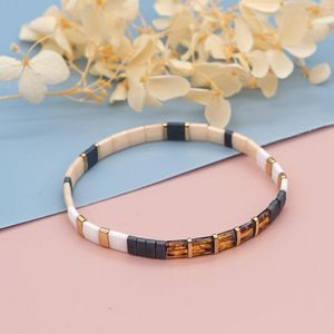 Chain Link Armbanden YASTYT Miyuki Tila Armband Voor Vrouwen Mode-sieraden Accessoires Amber Zwart Wit Goud Kleur Kralen Sieraden Geschenken