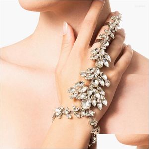 Fleur de liaison chaîne 1pc Fashion de poignet crsytal blanc luxe pour femmes chaînes de pointes