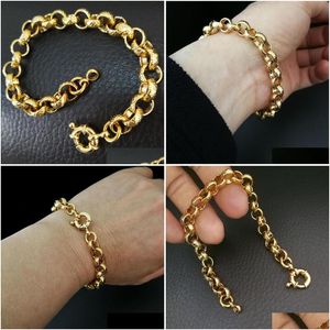 Chain Link Gold Filled Belcher Bolt Ring Heren Dames Solid Armband Sieraden in lengte Drop Delivery Sieraden Armbanden
