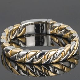 Ketting luxe goud vergulde armband man vriendschap heren armbanden armbanden in metalen roestvrij staal op hand sieraden geschenken voor vriendje 230511