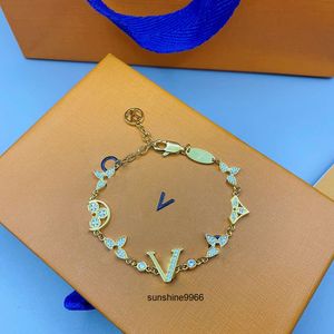 Keten Luxurys Designers armbanden voor vrouwen Braw Bracelet Trendy Fashion Elegante reeks kralen feest diamanten sieraden geschenk Groothandel verjaardagscadeaus