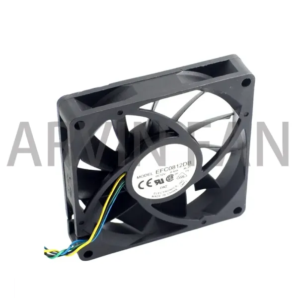 Chaîne / miner 2pcs Nouveau EFC0812DB 8CM 80MM 8015 8 * 8 * 1,5cm 80 * 80 * 15 mm 12V 0,5a 4Wire PWM Fabricant de refroidissement