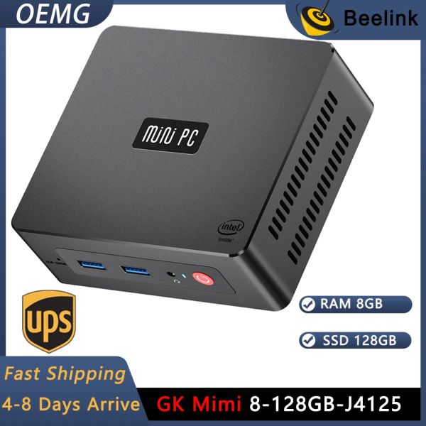 Chaîne / mineur beelink gk mini Windows 11 mini pc Intel Celeron J4125 DDR4 SSD WiFi5 BT4.0 4k Win11 Gamer Computer PK GK3V