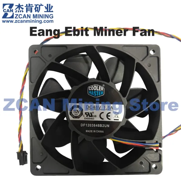 Chaîne / mineur EBIT E9PRO E10D Fablier de refroidissement refroidisseur Master DF1203848D2Un 4pin 48V 1.5A 12cm Strong Power Ebang Miner E11 Fentillage de refroidissement