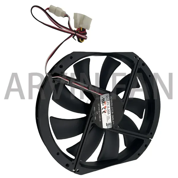 Cadena/minero Nuevo ventilador de caja de la computadora de flujo de aire de gran tamaño, 230 mm 23 cm 12 V MUTE BAJO REFRIEDO DE CONDIDO, 230X200X30MM A2303007CB3MNF1 DF2303012 SELECH