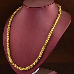 Ketting ketting Byzantijnse stijl 18K geel goud gevulde herenketting