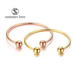 Cadena Nueva Moda M Firma Brazalete de tamaño abierto para mujer Oro Rosa Brazalete de acero inoxidable Encanto Día de San Valentín Jewelr Dhgarden Dhxoc