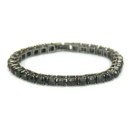 Cadena nuevo plata/oro helado 1 fila de diamantes de imitación pulsera de cristal ostentoso mujeres Envío Directo 8 pulgadas Hip Hop hombres pulsera