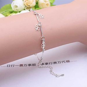 Ketting nieuwe stijl gestempeld verzilverde armband boombladeren bedelarmband armband voor vrouwen bruiloftsfeestje sieraden geschenken