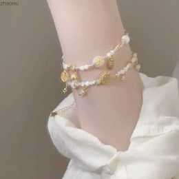 Chaîne New Tang Dynasty Palace FEAST Retro Chinese Style Butterfly Shell Flower Bal Lampe Luxury Empilled Niche Bracelet XW