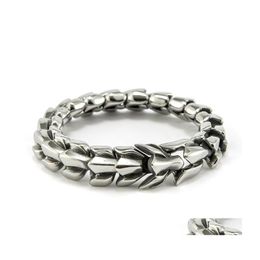 Keten Ouroboros vintage punkarmband voor mannen roestvrij staal mode sieraden nijlpaard straatturing 5613 Q2 drop levering armbanden dhikd