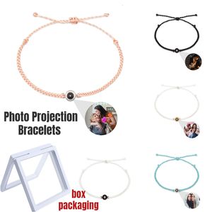 Chaîne Personnalisé Cercle Po Bracelet Personnalisé avec Couple Projection s Memorial Bijoux Cadeau pour Femmes Hommes 230511